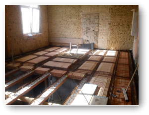 verlegen der Ziegeleinhangdecke