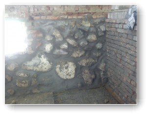 Kellerw�nde neu verputzt und verfugt