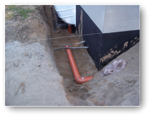 AbwasserleitungDrainage  verlegen