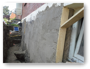 Keller aufgraben verputzen